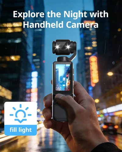 Miniatura 6 de Cámara de vlogging con lente giratoria de 180°, cámara de cuerpo de bolsillo con grabación de audio y video, batería de 7 horas, cámaras POV de mano