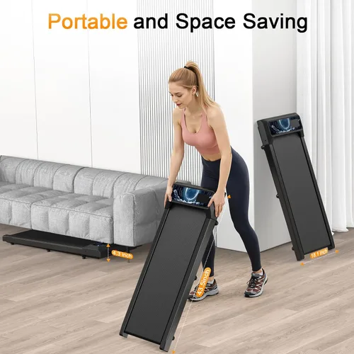 Miniatura 7 de Walking Treadmill Pad with Handle Bar, Silent Fitness Equipment, Treadmill with 4-in-1 Modes, Easy Assembly, Portable Home Gym Equipment Moon