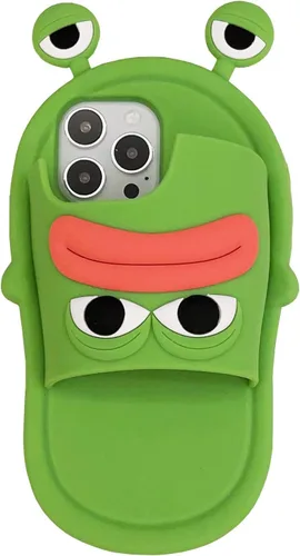 Miniatura 10 de Yatchen Funda Kawaii para iPhone 11, diseño de pantuflas amarillas de dibujos animados con chanclas de flores, funda 3D de silicona suave para tenis