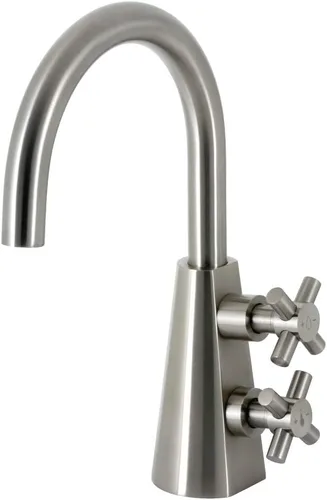 Miniatura 10 de Kingston Brass KS2297DX Constantine Grifo de baño de dos manijas de un solo orificio con Push Pop-Up, latón cepillado