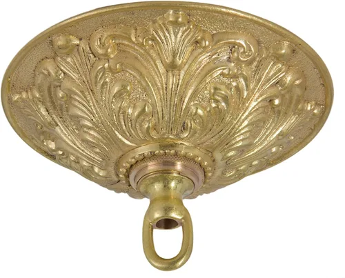 Miniatura 6 de B&P Lamp Kit de placa de techo con cuello de tornillo de latón fundido con acabado de latón antiguo