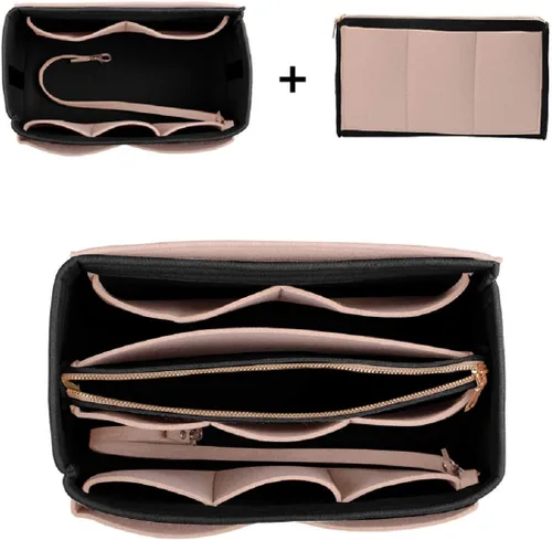Miniatura 5 de ZTUJO Organizador de bolso, organizador de bolsa de fieltro con cremallera de metal, bolso y moldeador de bolso, para Speedy Neverfull Tote, 7