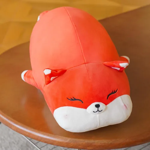 Miniatura 8 de FFxiong Peluche de zorro de 22 pulgadas, almohada grande y suave para el cuerpo, juguete de peluche Kawaii para niñas, regalos para niños, niñas