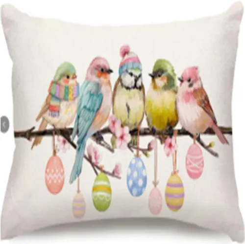 Miniatura 26 de RABUSOFA Fundas de Almohada Navideñas 18x18 Pulgadas Pájaros Decoraciones Navideñas Invierno Fundas de Cojín Decorativo Navidad Pájaros Decoración