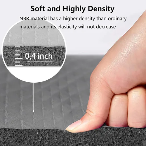 Miniatura 4 de LFS Esterilla de yoga de 72.8" x 31.5" x 2/5 pulgadas de grosor con correa y bolsa, alfombrilla de entrenamiento extra ancha para mujeres y hombres