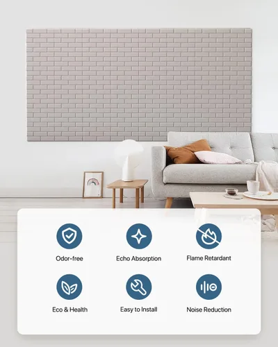 Miniatura 4 de Kuchoow Paneles de pared insonorizados, paneles a prueba de sonido para pared, paquete de 12 paneles acústicos autoadhesivos que absorben el sonido