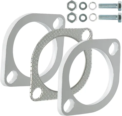Kit de conexión de brida de escape de 2 pernos de 3 pulgadas/2.992 in, kit de brida de escape y junta de escape con pernos y tuercas para tubo