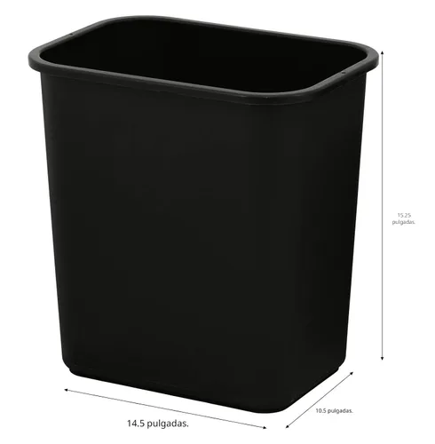 Miniatura 2 de United Solutions Cubo de basura de 7 galones / 28 cuartos de galón, se adapta debajo del escritorio y espacios pequeños y estrechos en comerciales