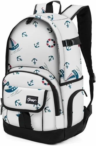 Miniatura 34 de Mochila escolar estilo Rickyh, mochila de viaje para hombres y mujeres, mochila ligera con compartimento para portátil, Tamaño único