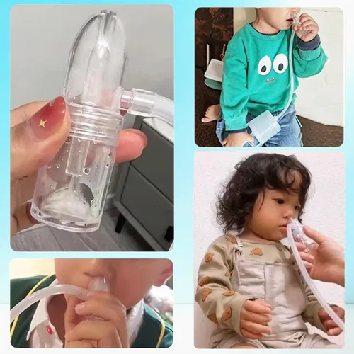 Miniatura 5 de Aspirador nasal para bebé, chupón de nariz de bebé, chupón de moco con bomba de mano y punta no invasiva para limpiar pasajes obstruidos y mocos