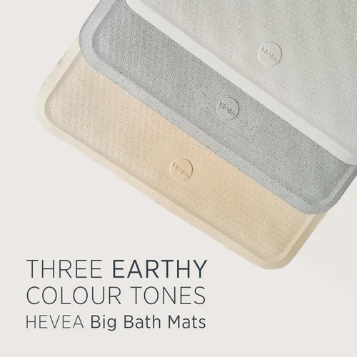 Miniatura 5 de HEVEA Tapete de baño grande de goma natural, reciclado, diseño danés, antideslizante, 299 ventosas, tapete de ducha seguro y amigable para todas