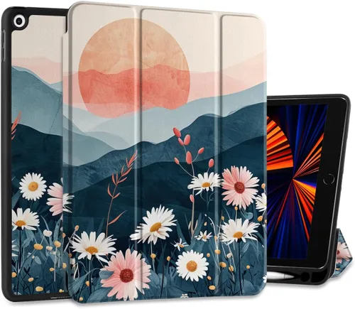 Miniatura 10 de DONGKE Funda compatible con iPad de 10.2 pulgadas 2021 2020 2019 iPad de 9ª/8ª/7ª generación con soporte para lápices, funda protectora delgada