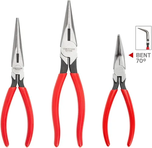 Miniatura 2 de TEKTON Juego de alicates de punta larga, 3 piezas (7, 8, 6 pulgadas, 70 grados) PGF99101