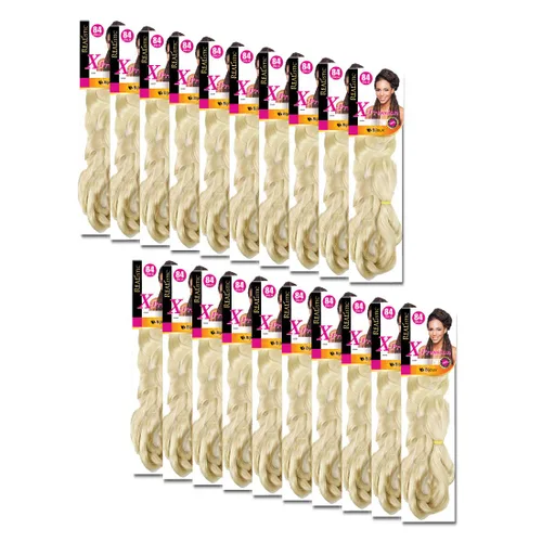 Miniatura 55 de Realistic Trenza original X-Pression 84 pulgadas 100% Kanekalon (paquete de 3, 1) M-61XPRES84