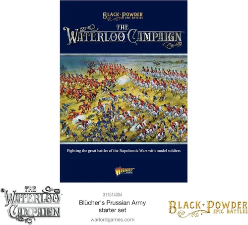 Miniatura 2 de Warlord Games Black Powder Epic Battles - Waterloo: Juego de iniciación del ejército prusiano de Bl cher, escala épica de 0.512-0.591 in en miniatura