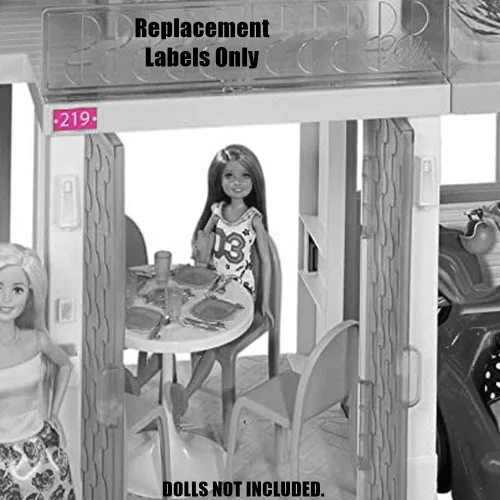 Miniatura 5 de Piezas de repuesto de Barbie Dreamhouse ~ FHY73 – Incluye 9 etiquetas de repuesto para la casa de muñecas Dreamhouse Adventure