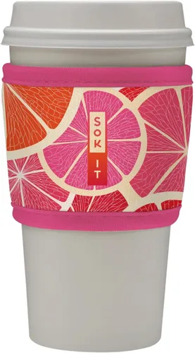 Miniatura 174 de Sok It HotSok Coffee & Tea - Funda de neopreno con aislamiento reutilizable (floral abstracto)