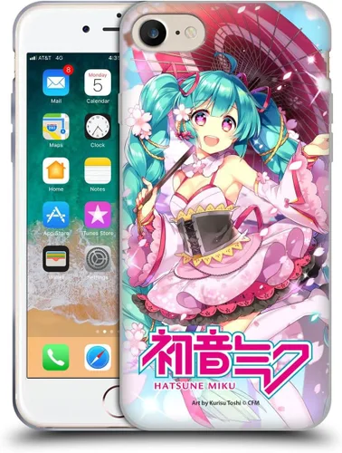 Miniatura 116 de Head Case Designs Licencia Oficial Hatsune Miku Gráficos Lindos Carcasa de Gel [Protección de Grado Militar] Compatible con Apple iPhone 7