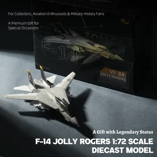 Miniatura 6 de NUOTIE US Navy F-14 Tomcat 1/72 Modelo de aleación VF-84 Jolly Rogers Avión de combate metálico fundido Modelo de exhibición militar o regalo