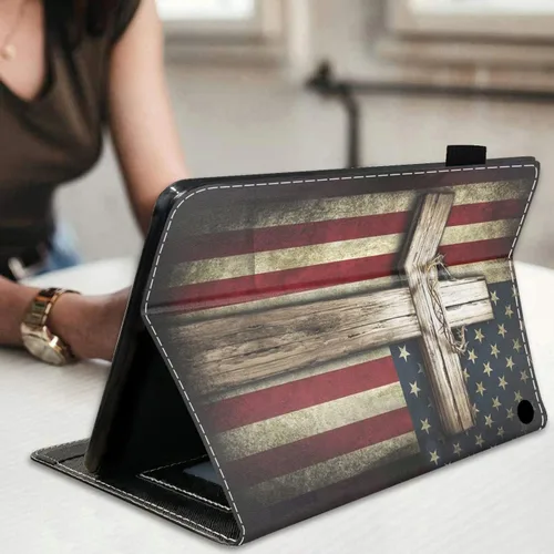Miniatura 7 de Funda para tableta Amazon Kindle Fire 7 (pantalla de 7 pulgadas, 12ª generación, versión 2022), funda de piel sintética prémium con función
