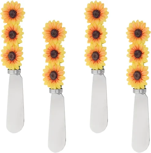 Miniatura 6 de UP UPware - Esparcidores de queso de abeja, pintados a mano con cuchillas de acero inoxidable para untar queso crema, mantequilla, mermelada