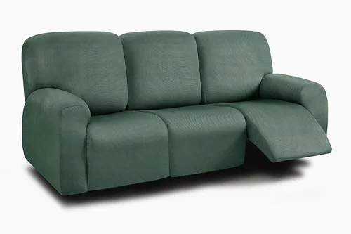 Miniatura 38 de ULTICOR Fundas para Sofá Reclinable de 8 Piezas, Fundas Elásticas de Hilo Teñido para Sofá Reclinable de 3 Cojines, Fundas Deslizables para Sofá