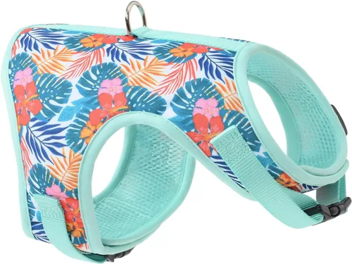 Miniatura 30 de Mile High Life Arnés para perro, chaleco floral de malla de aire para perros y gatos pequeños de 20 libras, fácil de poner, cierre fácil ajustable