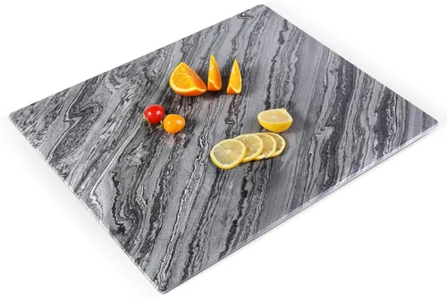 Miniatura 29 de Tabla de cortar de granito Koville para cocina, tabla de queso de losa de mármol grande de 16x12 pulgadas, tabla de servir rectangular para hornear