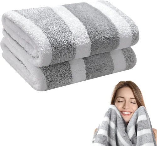 Miniatura 14 de KinHwa Toallas de mano de microfibra para baño, toallas faciales suaves y absorbentes, toallas de mano grises para baño, paños de lavado para spa