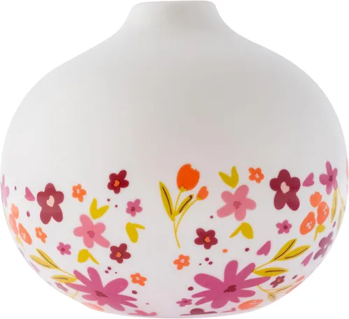Miniatura 3 de Karma, Jarrones de cerámica blancos pequeños para decoración rústica del hogar, mini jarrones para decoración moderna de granja, sala de estar