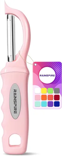 Miniatura 8 de Rainspire Pelador de verduras, pelador de patatas para cocina, cuchillas afiladas de acero inoxidable, mango cómodo, pelador de frutas, pelador