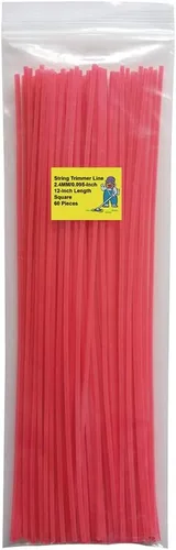 Miniatura 6 de 60 piezas de línea de repuesto compatibles con Sun Joe SDJ616L, línea cuadrada precortada de 0.095 pulgadas por 12 pulgadas de longitud para césped
