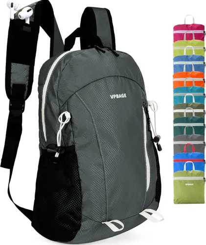 Miniatura 19 de VPBAGE Mochila de Senderismo Resistente al Agua de 15L, Mochila Pequeña de Viaje al Aire Libre, Mochila Ligera de Día con Bucles para Herramientas