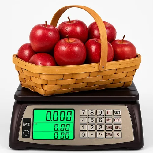 Miniatura 7 de Báscula de Cálculo de Precios, Báscula Comercial para Alimentos, Función de Contaje, 66 lb/30 kg, 1 g, Recargable, Diseño Impermeable, Teclas