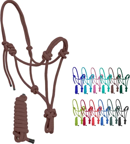 Miniatura 12 de Resistance Halter de cuerda ajustable de nailon liso con plomo a juego de 6 pies