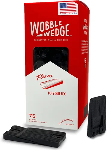 Wobble Wedges Cuñas de plástico flexibles, cuñas de nivelación para mejoras del hogar, niveladores de muebles, mesa e inodoro para nivelación -