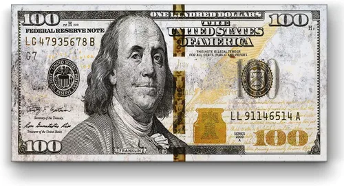 Miniatura 13 de Letrero de neón motivacional de billetes de 100 dólares, arte de pared, decoración de oficina, motivación empresarial, obra de arte de dinero