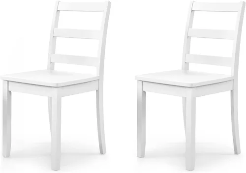 Miniatura 15 de ERGOMASTER Juego de 4 sillas de comedor de madera, sillas de cocina de madera sin brazos con respaldo, sillas laterales de restaurante para estudio