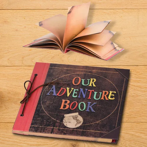 Miniatura 6 de Nuestro Libro de Aventuras de 12 x 12 pulgadas, Álbum de Recortes Grande Hecho a Mano, Libro de Recortes de Viaje, 60 páginas, álbum DIY