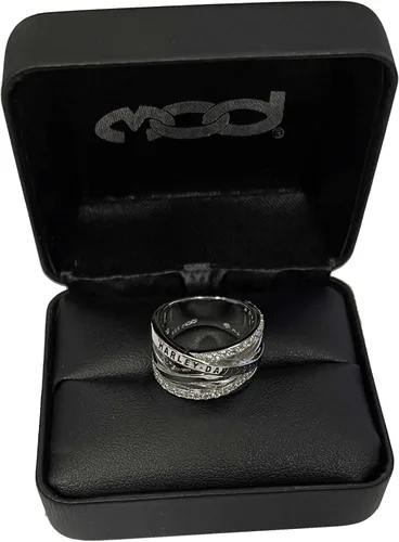 Miniatura 2 de Harley-Davidson - Anillo de plata de ley para mujer con cristales en H