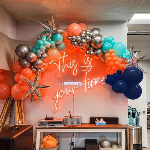 Miniatura 7 de Globos azules y naranjas, globos azul marino verde azulado de 12 pulgadas con globo plateado metálico para niños y niñas, cumpleaños, Acción