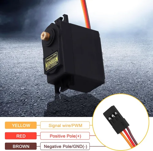 Miniatura 3 de 6PCS MG995 55g Servo RC Servos Digital de Alta Velocidad Torque Servo Motor Engranaje Metálico Servo Impermeable para Futaba JR RC Coche Avión