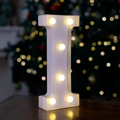Miniatura 25 de Letrero LED de Marquesina con Letras Iluminadas, Letrero del Alfabeto Iluminado, Luces LED de Letras con Batería para Luz Nocturna, Boda