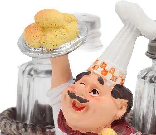 Miniatura 9 de BORDSTRACT Soporte para estatura, juego de salero y pimentero, decoración de botellas, caja de almacenamiento de especias para cocina