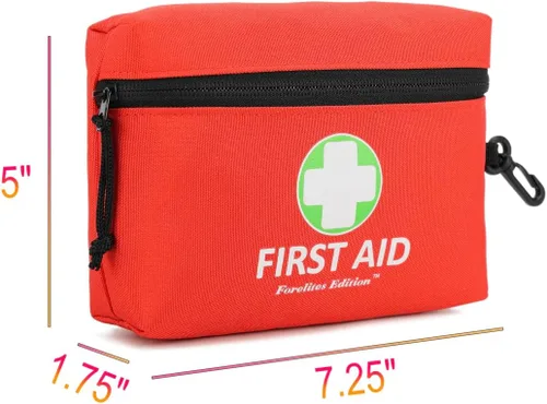 Miniatura 2 de Paquete de 2 mini bolsas de primeros auxilios vacías (solo bolsa), botiquín de primeros auxilios preparado en casa, oficina, vehículo, pequeña bolsa