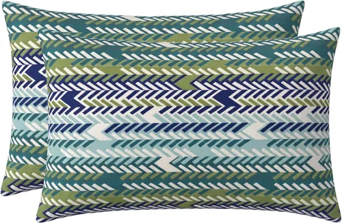 Miniatura 85 de RSH DECOR: Sunbrella - Juego de 4 almohadas lumbares, 20 x 12 pulgadas, tela de rendimiento resistente al agua y a la decoloración, fundas