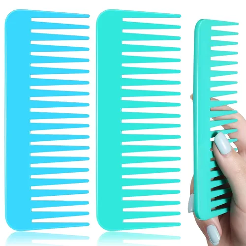 Miniatura 14 de Patelai Peine de Dientes Anchos Peine Grande Desenredante de Cabello para Cabello Rizado, Húmedo y Seco, Accesorios Desenredantes Sin Mango