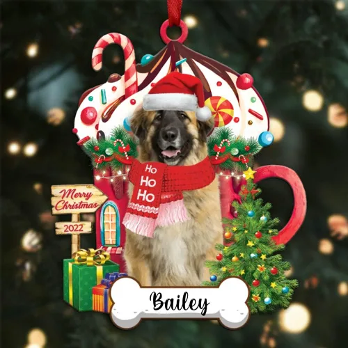 Miniatura 8 de Amantes de los perros de Navidad – Navidad de perros disponibles para muchos perros Shi Tzu – Adorno con forma personalizada, adorno de Navidad