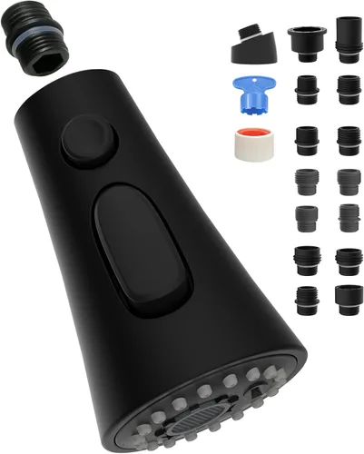 Miniatura 10 de Reemplazo universal de cabezal de grifo de cocina con kit de 15 adaptadores compatible con grifos American Standard/Kohler/Moen/Delta, cabezal