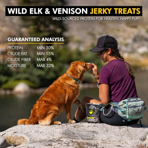 Miniatura 3 de MOUNTAIN WILD Golosinas de entrenamiento de carne de venado para perros, premio de alto valor con proteína de carne de alce y ciervo, totalmente